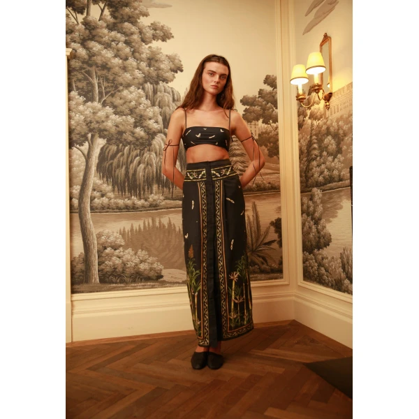 Agua by Agua Bendita Coralina Azucar Skirt - Agua by Agua Bendita Beachwear - Artisanal Colombian Resort Wear at Luxury Shoes 