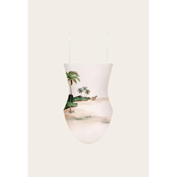 Agua by Agua Bendita Durazno Arena One Piece - Agua by Agua Bendita Beachwear - Artisanal Colombian Resort Wear at Luxury Shoes 