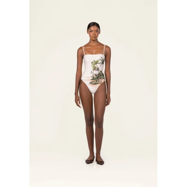 Agua by Agua Bendita Durazno Arena One Piece - Agua by Agua Bendita Beachwear - Artisanal Colombian Resort Wear at Luxury Shoes 