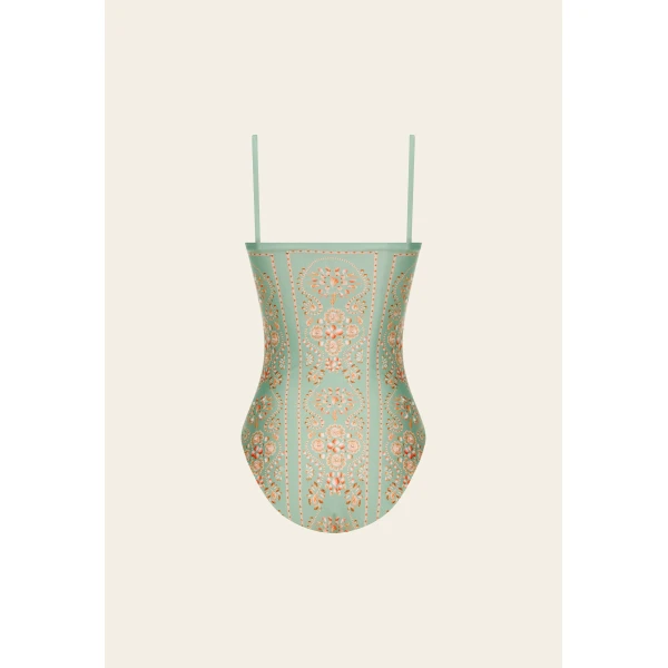 Agua by Agua Bendita Durazno Playa One Piece - Agua by Agua Bendita Beachwear - Artisanal Colombian Resort Wear at Luxury Shoes 
