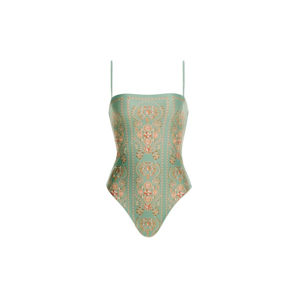 Agua by Agua Bendita Durazno Playa One Piece - Agua by Agua Bendita Beachwear - Artisanal Colombian Resort Wear at Luxury Shoes 