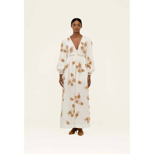 Agua by Agua Bendita Frambuesa Cordillera Maxi Dress - Agua by Agua Bendita Dresses - Artisanal Colombian Resort Wear at Luxury Shoes 