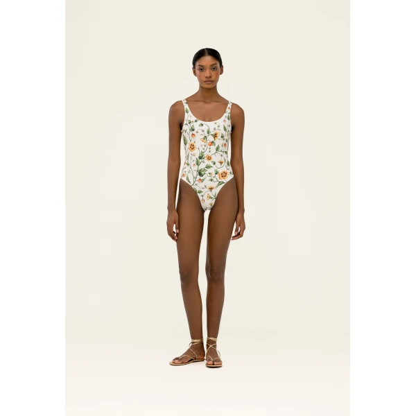 Agua by Agua Bendita Gema Uchuva One Piece - Agua by Agua Bendita Beachwear - Artisanal Colombian Resort Wear at Luxury Shoes 