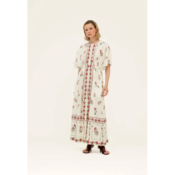Agua by Agua Bendita Gesto Quebrada Kaftan - Agua by Agua Bendita Kimono - Artisanal Colombian Resort Wear at Luxury Shoes 