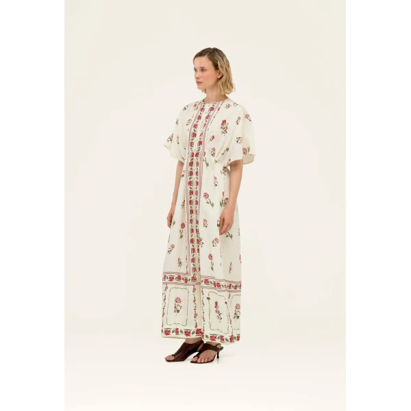 Agua by Agua Bendita Gesto Quebrada Kaftan - Agua by Agua Bendita Kimono - Artisanal Colombian Resort Wear at Luxury Shoes 