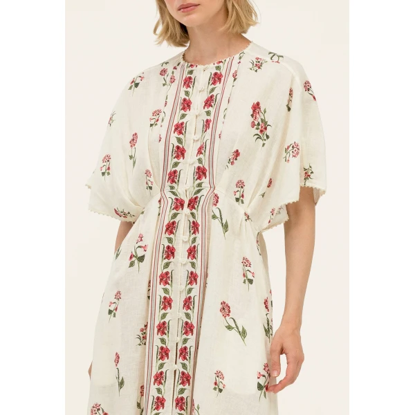 Agua by Agua Bendita Gesto Quebrada Kaftan - Agua by Agua Bendita Kimono - Artisanal Colombian Resort Wear at Luxury Shoes 