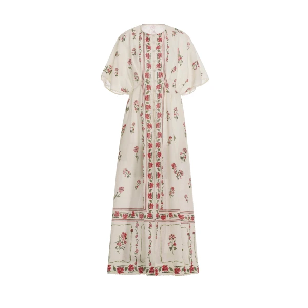 Agua by Agua Bendita Gesto Quebrada Kaftan - Agua by Agua Bendita Kimono - Artisanal Colombian Resort Wear at Luxury Shoes 