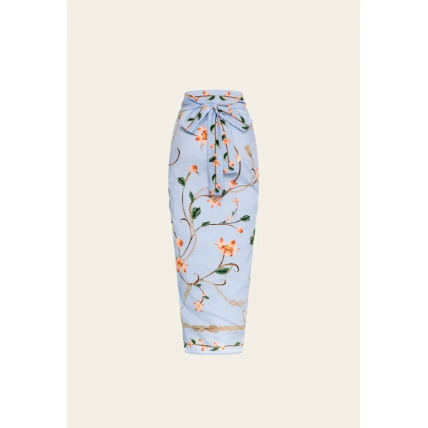 Agua by Agua Bendita Lavanda Navegante Pareo Midi - Agua by Agua Bendita Beachwear - Artisanal Colombian Resort Wear at Luxury Shoes 