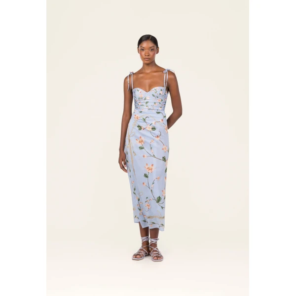 Agua by Agua Bendita Lavanda Navegante Pareo Midi - Agua by Agua Bendita Beachwear - Artisanal Colombian Resort Wear at Luxury Shoes 