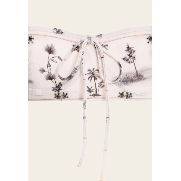 Agua by Agua Bendita Libertad Arena Bikini Top - Agua by Agua Bendita Beachwear - Artisanal Colombian Resort Wear at Luxury Shoes 