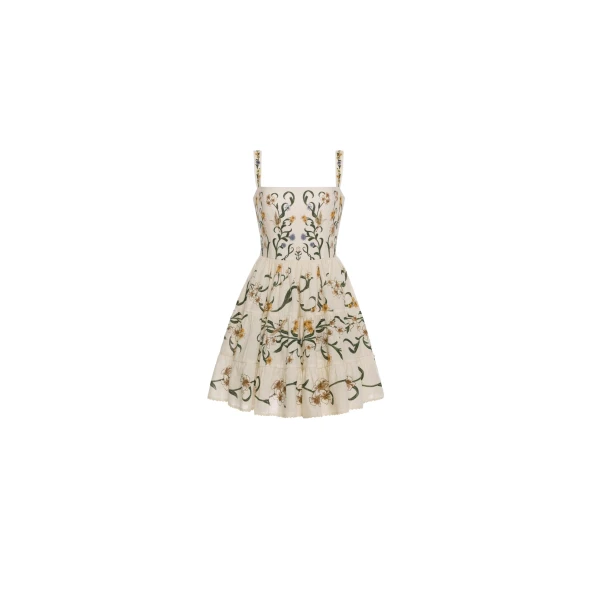 Agua by Agua Bendita Lima Laguna Mini Dress - Agua by Agua Bendita Dresses - Artisanal Colombian Resort Wear at Luxury Shoes 