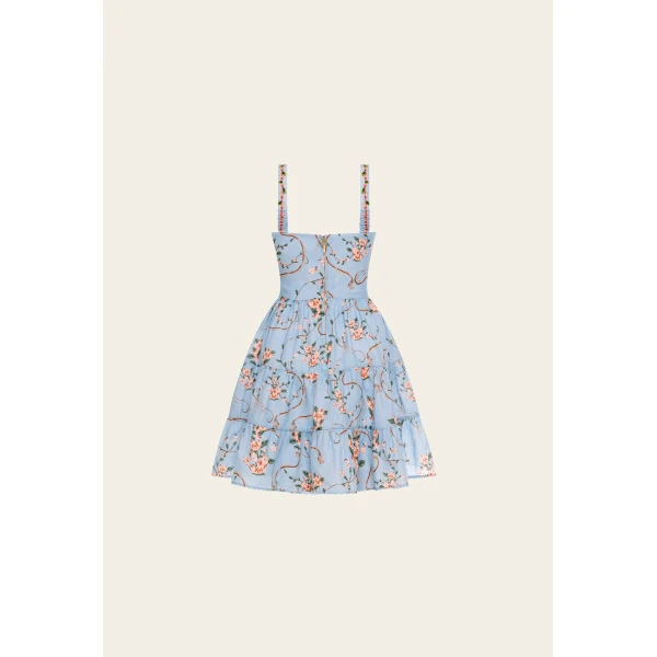 Agua by Agua Bendita Lima Mini Navegante Mini Dress - Agua by Agua Bendita Dresses - Artisanal Colombian Resort Wear at Luxury Shoes 