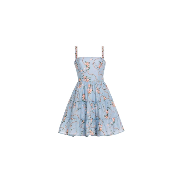Agua by Agua Bendita Lima Mini Navegante Mini Dress - Agua by Agua Bendita Dresses - Artisanal Colombian Resort Wear at Luxury Shoes 