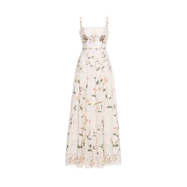 Agua by Agua Bendita Lima Navegante Maxi Dress - Agua by Agua Bendita Dresses - Artisanal Colombian Resort Wear at Luxury Shoes 