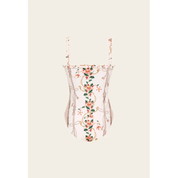 Agua by Agua Bendita Limon Navegante One Piece - Agua by Agua Bendita Beachwear - Artisanal Colombian Resort Wear at Luxury Shoes 