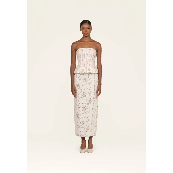 Agua by Agua Bendita Lirica Navegante Maxi Skirt - Agua by Agua Bendita Skirts - Artisanal Colombian Resort Wear at Luxury Shoes 