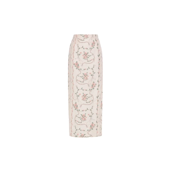 Agua by Agua Bendita Lirica Navegante Maxi Skirt - Agua by Agua Bendita Skirts - Artisanal Colombian Resort Wear at Luxury Shoes 