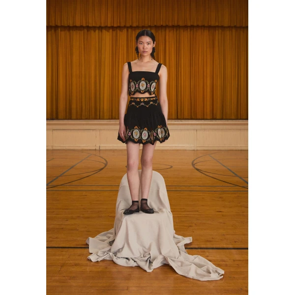 Agua by Agua Bendita Luciana Cordillera Cropped Top - Agua by Agua Bendita Tops - Artisanal Colombian Resort Wear at Luxury Shoes 