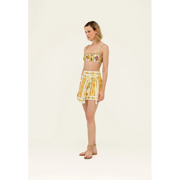 Agua by Agua Bendita Luna Cordillera Mini Pareo - Agua by Agua Bendita Beachwear - Artisanal Colombian Resort Wear at Luxury Shoes 