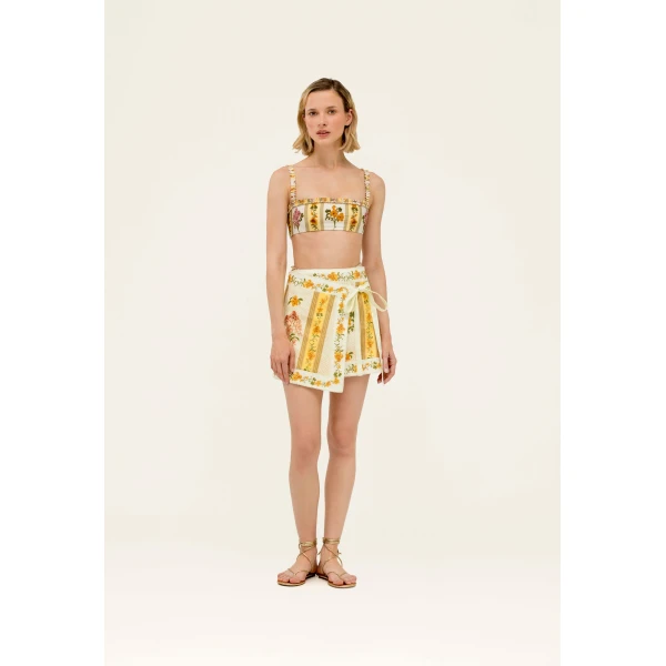 Agua by Agua Bendita Luna Cordillera Mini Pareo - Agua by Agua Bendita Beachwear - Artisanal Colombian Resort Wear at Luxury Shoes 