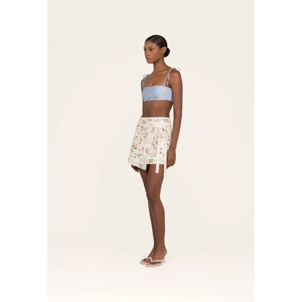 Agua by Agua Bendita Luna Navegante Pareo Mini - Agua by Agua Bendita Beachwear - Artisanal Colombian Resort Wear at Luxury Shoes 