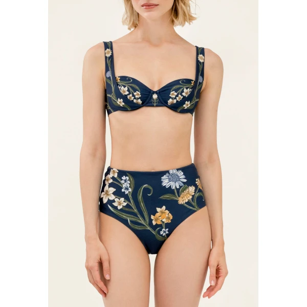 Agua by Agua Bendita Magenta Laguna Bikini Bottom - Agua by Agua Bendita Beachwear - Artisanal Colombian Resort Wear at Luxury Shoes 