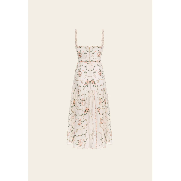Agua by Agua Bendita Nispero Navegante Midi Dress - Agua by Agua Bendita Dresses - Artisanal Colombian Resort Wear at Luxury Shoes 
