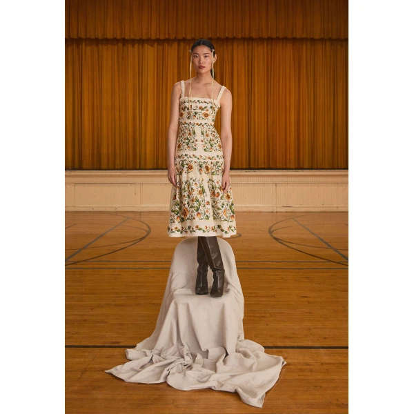 Agua by Agua Bendita Níspero Uchuva Midi Dress - Agua by Agua Bendita Dresses - Artisanal Colombian Resort Wear at Luxury Shoes 