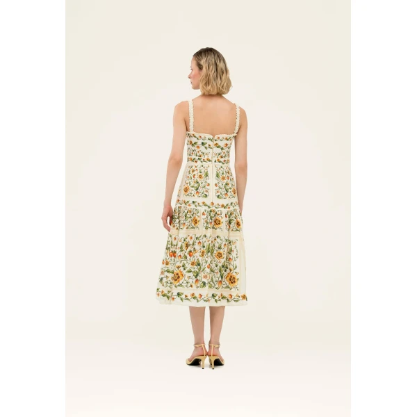 Agua by Agua Bendita Níspero Uchuva Midi Dress - Agua by Agua Bendita Dresses - Artisanal Colombian Resort Wear at Luxury Shoes 