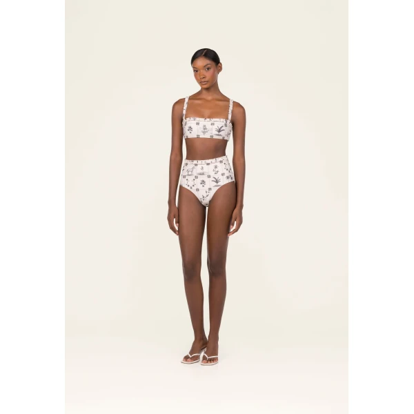 Agua by Agua Bendita Nopal Arena Bikini Bottom - Agua by Agua Bendita Beachwear - Artisanal Colombian Resort Wear at Luxury Shoes 