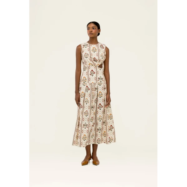 Agua by Agua Bendita Otoño Andes Midi Dress - Agua by Agua Bendita Dresses - Artisanal Colombian Resort Wear at Luxury Shoes 