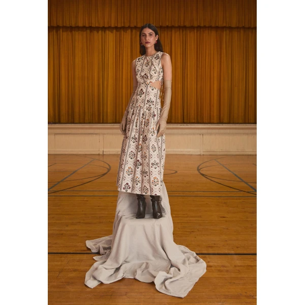 Agua by Agua Bendita Otoño Andes Midi Dress - Agua by Agua Bendita Dresses - Artisanal Colombian Resort Wear at Luxury Shoes 