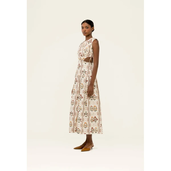 Agua by Agua Bendita Otoño Andes Midi Dress - Agua by Agua Bendita Dresses - Artisanal Colombian Resort Wear at Luxury Shoes 