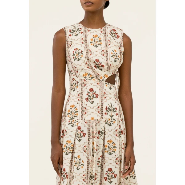 Agua by Agua Bendita Otoño Andes Midi Dress - Agua by Agua Bendita Dresses - Artisanal Colombian Resort Wear at Luxury Shoes 