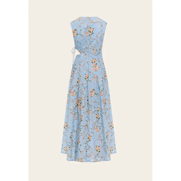 Agua by Agua Bendita Otoño Navegante Midi Dress - Agua by Agua Bendita Dresses - Artisanal Colombian Resort Wear at Luxury Shoes 