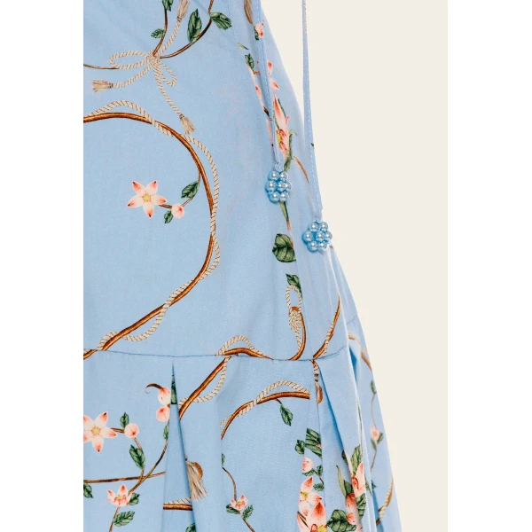 Agua by Agua Bendita Otoño Navegante Midi Dress - Agua by Agua Bendita Dresses - Artisanal Colombian Resort Wear at Luxury Shoes 