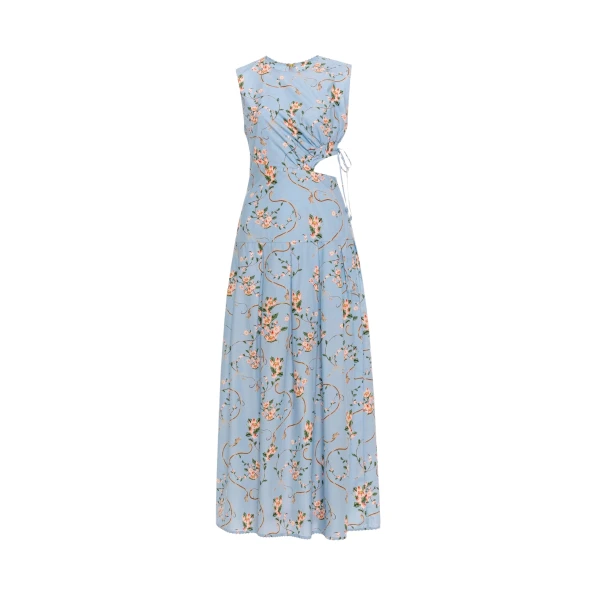 Agua by Agua Bendita Otoño Navegante Midi Dress - Agua by Agua Bendita Dresses - Artisanal Colombian Resort Wear at Luxury Shoes 