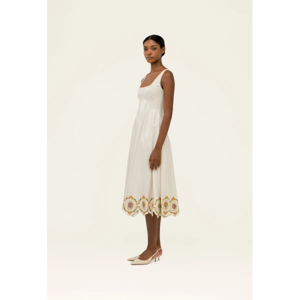 Agua by Agua Bendita Pistilo Cordillera Midi Dress - Agua by Agua Bendita Dresses - Artisanal Colombian Resort Wear at Luxury Shoes 