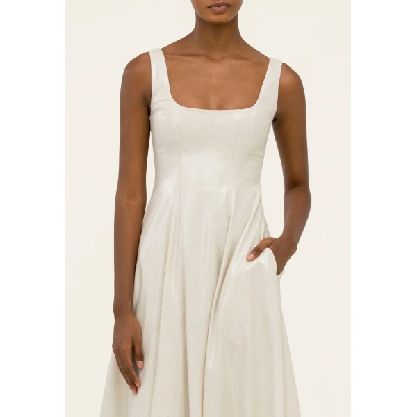 Agua by Agua Bendita Pistilo Cordillera Midi Dress - Agua by Agua Bendita Dresses - Artisanal Colombian Resort Wear at Luxury Shoes 