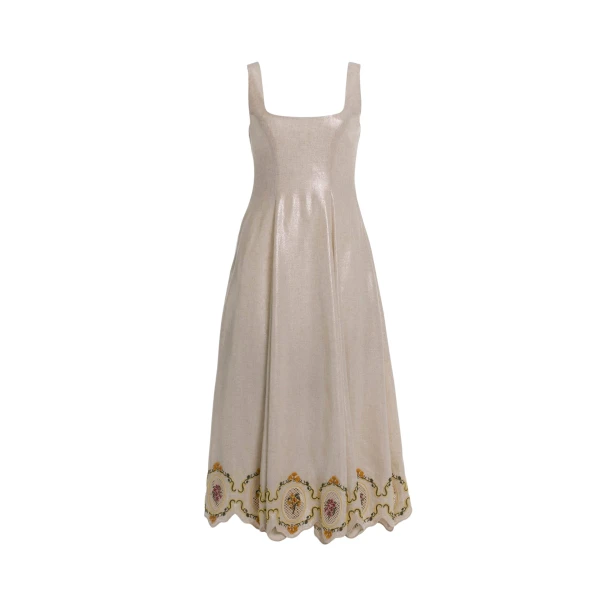 Agua by Agua Bendita Pistilo Cordillera Midi Dress - Agua by Agua Bendita Dresses - Artisanal Colombian Resort Wear at Luxury Shoes 