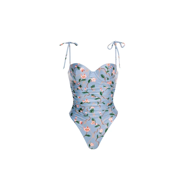 Agua by Agua Bendita Rabano Navegante One Piece - Agua by Agua Bendita Beachwear - Artisanal Colombian Resort Wear at Luxury Shoes 