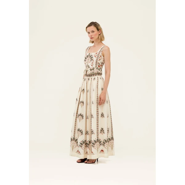 Agua by Agua Bendita Tangelo Andes Maxi Skirt - Agua by Agua Bendita Skirts - Artisanal Colombian Resort Wear at Luxury Shoes 