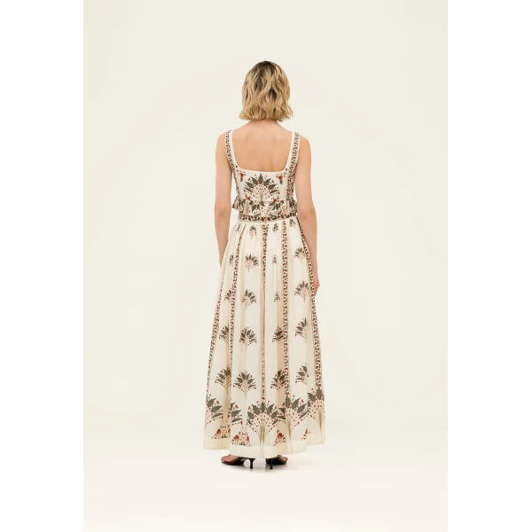 Agua by Agua Bendita Tangelo Andes Maxi Skirt - Agua by Agua Bendita Skirts - Artisanal Colombian Resort Wear at Luxury Shoes 