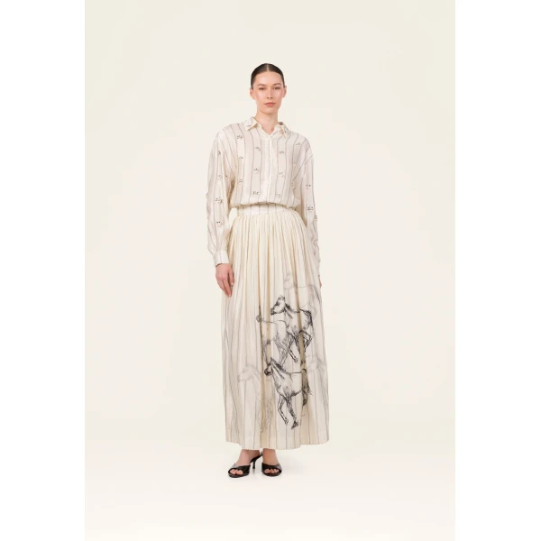 Agua by Agua Bendita Tangelo Arena Maxi Skirt - Agua by Agua Bendita Skirts - Artisanal Colombian Resort Wear at Luxury Shoes 