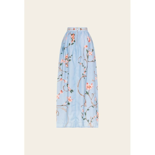 Agua by Agua Bendita Tangelo Navegante Maxi Skirt - Agua by Agua Bendita Skirts - Artisanal Colombian Resort Wear at Luxury Shoes 