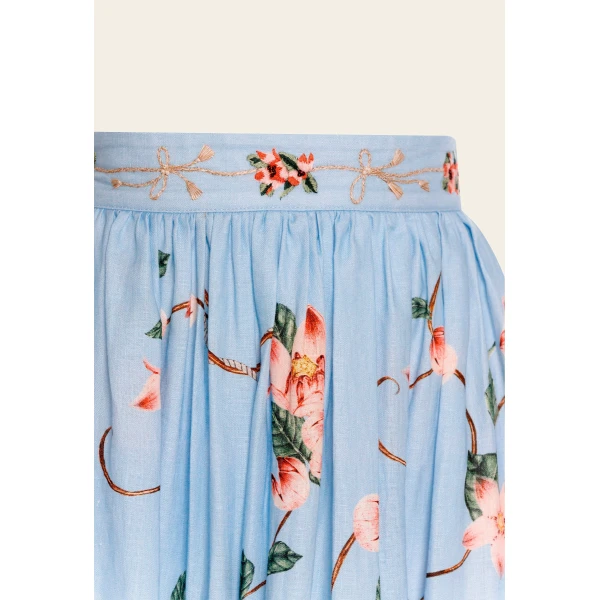 Agua by Agua Bendita Tangelo Navegante Maxi Skirt - Agua by Agua Bendita Skirts - Artisanal Colombian Resort Wear at Luxury Shoes 