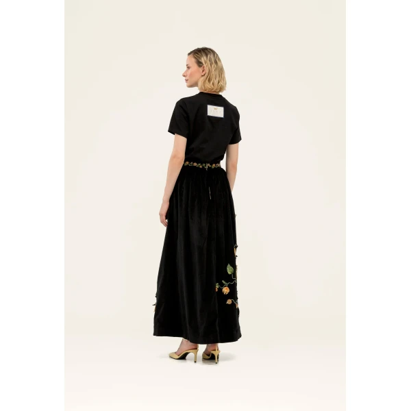 Agua by Agua Bendita Tangelo Uchuva Maxi Skirt - Agua by Agua Bendita Skirts - Artisanal Colombian Resort Wear at Luxury Shoes 