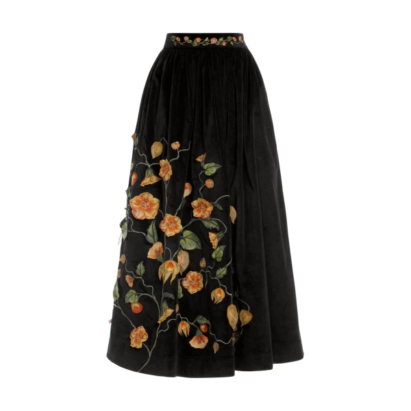 Agua by Agua Bendita Tangelo Uchuva Maxi Skirt - Agua by Agua Bendita Skirts - Artisanal Colombian Resort Wear at Luxury Shoes 