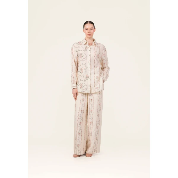 Agua by Agua Bendita Tota Navegante Trouser - Agua by Agua Bendita Pants - Artisanal Colombian Resort Wear at Luxury Shoes 