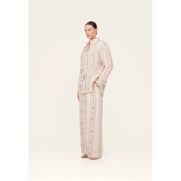 Agua by Agua Bendita Tota Navegante Trouser - Agua by Agua Bendita Pants - Artisanal Colombian Resort Wear at Luxury Shoes 